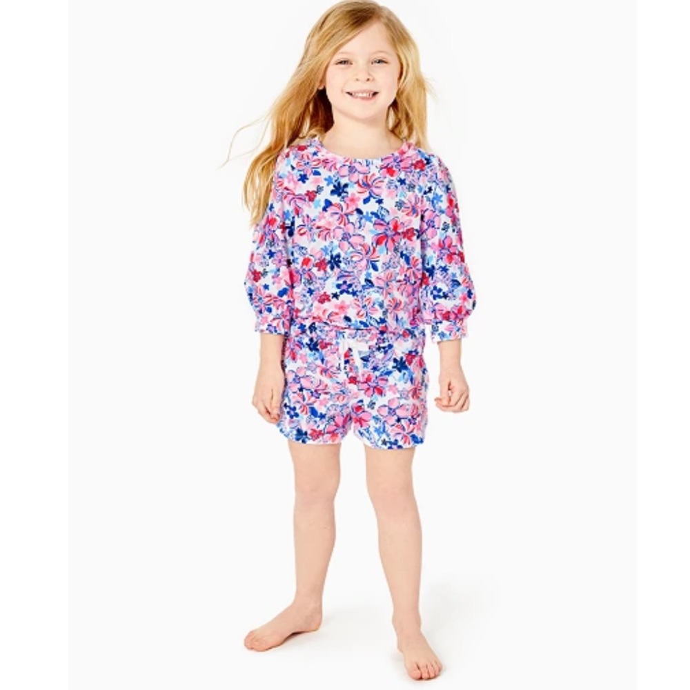 🆕 NWT Lilly Pulitzer Girls Mini Corden Sweatshirt - Size S (4T - 5T)
